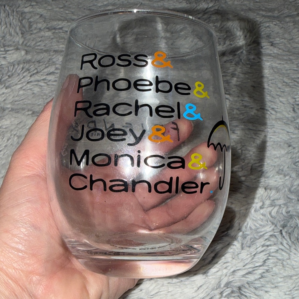 FRIENDS‎ Clear Glass with Colorful Text